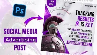 Create Professional Social Media Post for Digital Agency Photoshop #tutorial #photoshop #design