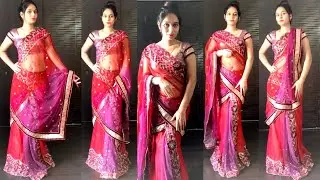 How to wear readymade saree