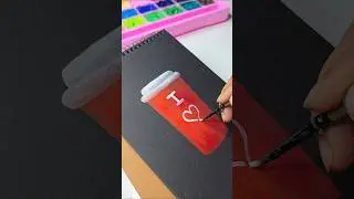 Art on black pad 🤗🎨 #easytutorial #artshorts