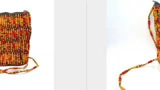 👜✨ Handmade Vintage Yellow & Red Bead Handbag | Unique Artisan Accessory ✨👜