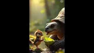 Friendship Story of Turtle and the Sparrow  #ai #ytshorts #sparrow