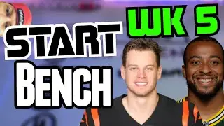 LIVE: Week 5 Start Bench Advice... late night fantasy questions
