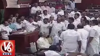 DMK MLAs Attack On Speaker Dhanapal | Tamil Nadu Assembly | V6 News