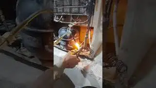 Fridge pipe remove to compressor 2025#pipe #remove #compressor #millionviews #youtubeshorts