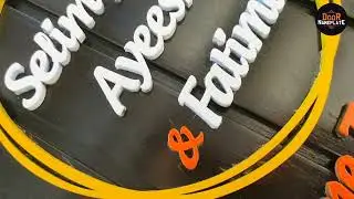 Wooden Door Name Plate for House Home with 3D Colorful Letters
