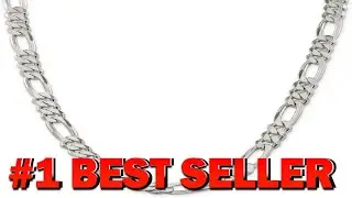 Solid 925 Sterling Silver 9mm Figaro Chain Necklace with Secure Lobster - B081TJ5V6Q