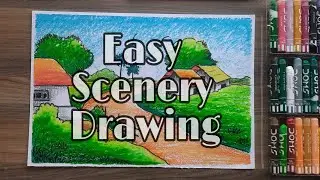 Easy Scenery Drawing || For Beginners || Pastel Drawing || Athena's Art's & Drawing