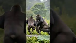 Gorilla Love Went Wrong! Funny moments caught on camera #gorilla #funny #wildlife