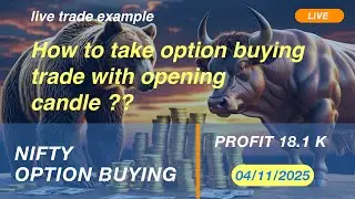 How to take option buying trade on basis of opening candle ? 4 nov 25