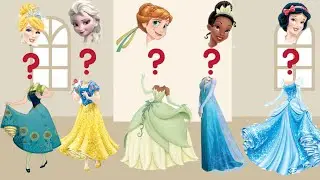 wrong Head puzzle/Match the right head/Disney princess /Anna, Snow white, Tiana, Elsa, Cinderella