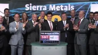Sierra Metals (SMT:TSX) opens Toronto Stock Exchange, September 12, 2013.