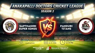 🔴 LIVE: sapthagiri super kings vs Panduri  Titans  | League Match | ADCL season 2  | Sports Media 7