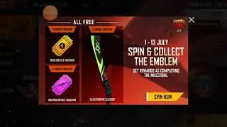 Free fire new event spin collect the emblem how to complete in full details