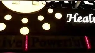 Open led board with titanium letters