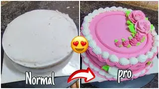 Normal Butter Cream 🍰| Cake Design✨ | Normal to Pro level 😍