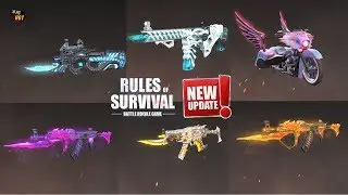 These NEW SKINS are Insane! Rules Of Survival Adding TIER Skins! New Gun Skins and Motorcyle Skin!