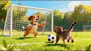 강아지와 고양이의 축구 Dog and Cat Soccer