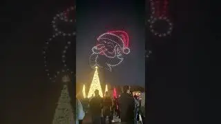 ChristmasLights&DroneShow at Andrew Brown Park! #christmas  #treelighting  #droneshow  #holidayfuny