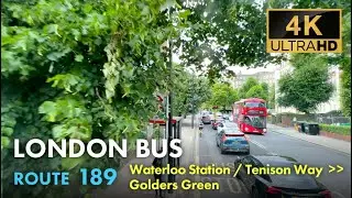London Bus Ride, Route 189, Double Decker, 4K Virtual Tour