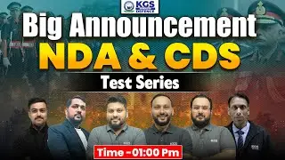 Big Announcement for Defence Aspirants | Best NDA/CDS Test Series | NDA/CDS | KGS Defence Dehradun