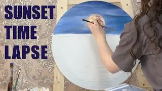 Ocean Sunset Oil Painting Timelapse