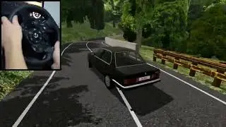 BeamNG.Drive drifting BMW E30 with Logitech G923 + Wheelcam