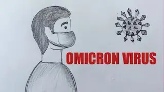 OMICRON VIRUS Drawing || How to draw a boy with mask step by step pencil sketch