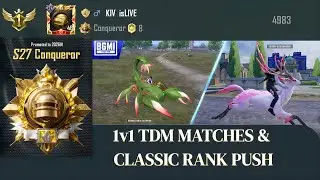BGMI LIVE NOW 🔥 1v1 TDM & Rank Push | KIV is LIVE | PUBG Mobile