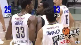 Walter Sharpe & Emmanuel Jones 38 Pts 18 Rebs Combined Full Highlights vs 富邦 (21.04.19) [1080p]