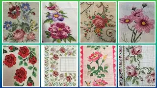 Gorgeous cross stitch patterns /countable embroidery #charsutikarhai/latest dosuti design ideas2024