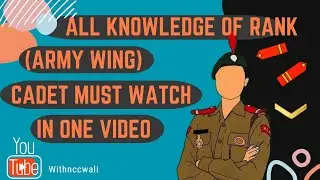 about rank in NCC|| army wing NCC|| NCC rank and insignia||NCC  in one video|| NCC rank #withnccwali