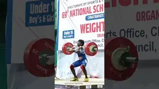 137kg clean & jerk🔥 (M/65) School games maharashtra #shorts #shortvideo  #weightlifting
