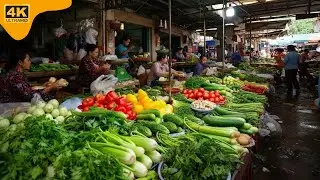 Cambodia Street Food 🇰🇭 | Inside a Real Local Market #AsiaStreetFood