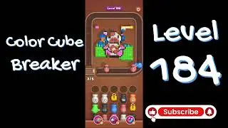 Color Cube Breaker Level 184 Gameplay 🎮 | Smash Cubes Puzzle Game | Go Answer