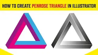 How to Create Imposible Penrose Triangle in Illustrator  Step by Step Tutorial #graphicdesign #logo