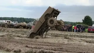 Big White Ford Mega Dives In At Red Barn Customs Mud Bog 2016
