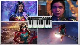 MS MARVEL | BGM | BY PERFECT PIANO | VERY EASY @apnayoutube1322