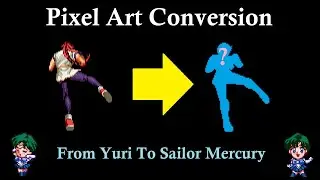 🎨 Sailor Mercury Standing Roundhouse 7th Frame Pixel Conversion KOF Style To Arcade Style Mugen MVC2
