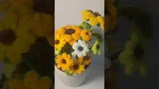 pipe cleaners flower pot sunflowers #flowers #pipecleanercrafts #flowerpots #love #handmade