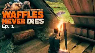 The Wolf at the Door | Ep. 1 | Waffles Never Dies | Valheim Permadeath