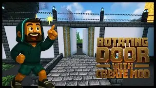 Minecraft Create Mod: How to Build Rotating Doors (Redstone Swing Gate Tutorial)