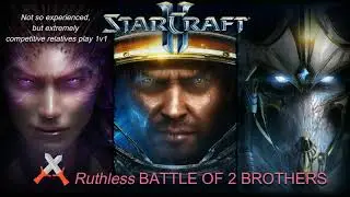 SC2 Gold League Fight: Ruthless TvZ 1v1 Match of 2 Brothers
