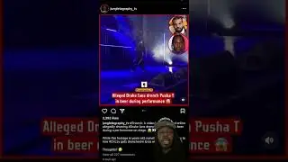 Pusha T Gets Beer Thrown At Him #pushat #trending #drake