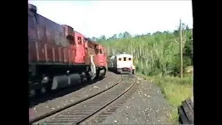 CAB RIDE, Budd rare RDC-4, one of 14 built. VIA #186 White River sub, 1993