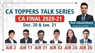 Talk with Galaxy of CA Final Rankholders of Nov.2020 (both cycles) | CA Ravi Chhawchharia