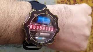 Fallout Inspired LED Matrix Radiation Dosimeter Watch