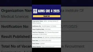 AIIMS CRE 4 Result 2025 OUT 🔥 CBT Result PDF Download | Cutoff? | Tamil #AIIMSResult
