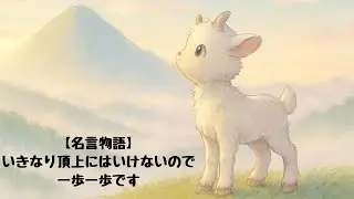 【名言物語】いきなり頂上にはいけないので一歩一歩です