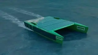 Катамаран на солнечных батареях