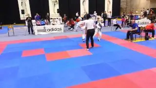 Josip Skender (red) 1/4 finale Split 2013 Dalmacija kup Taekwondo